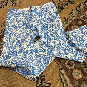 Lilly Pulitzer Blue and White Pants
